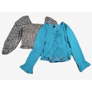 Girls Art Class Large 10-12 lot of 2 tops Animal Print, Floral